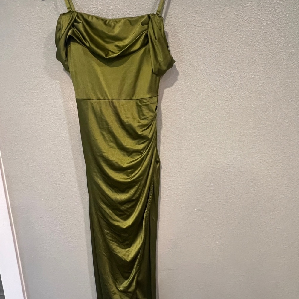 Elegant Olive Maxi Dress